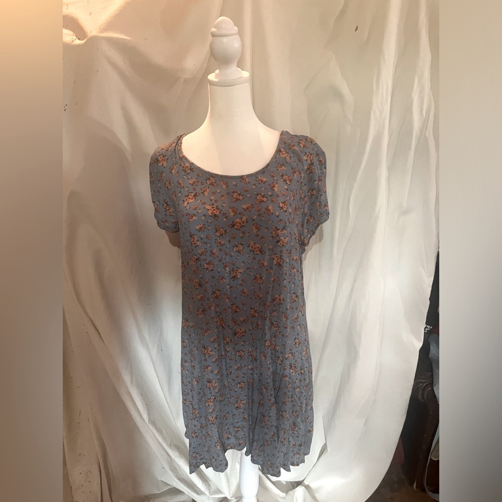 Blue floral sun dress